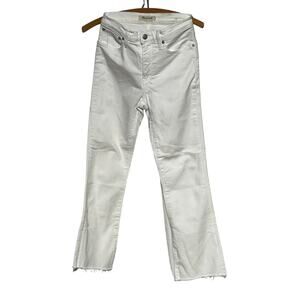 Madewell Cali Demi Boot White Jeans Ankle 25
